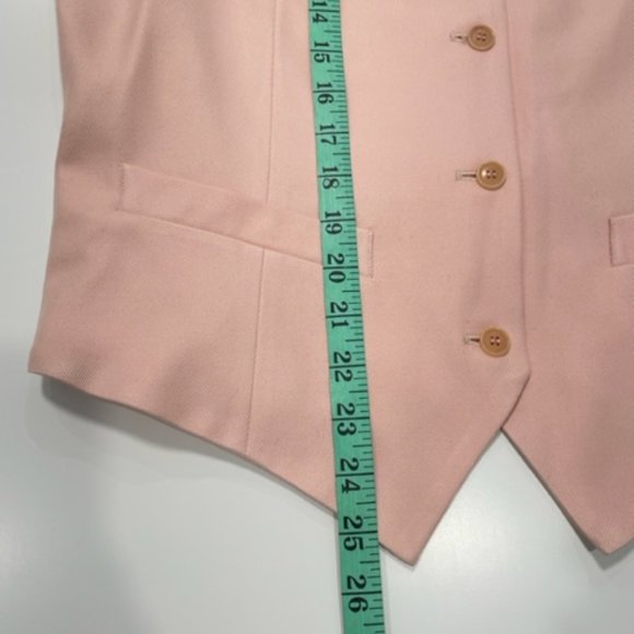 ANNE KLEIN II | Vintage 90s 100% Silk Pastel Pink Vest ~ NEW - Picture 8 of 11